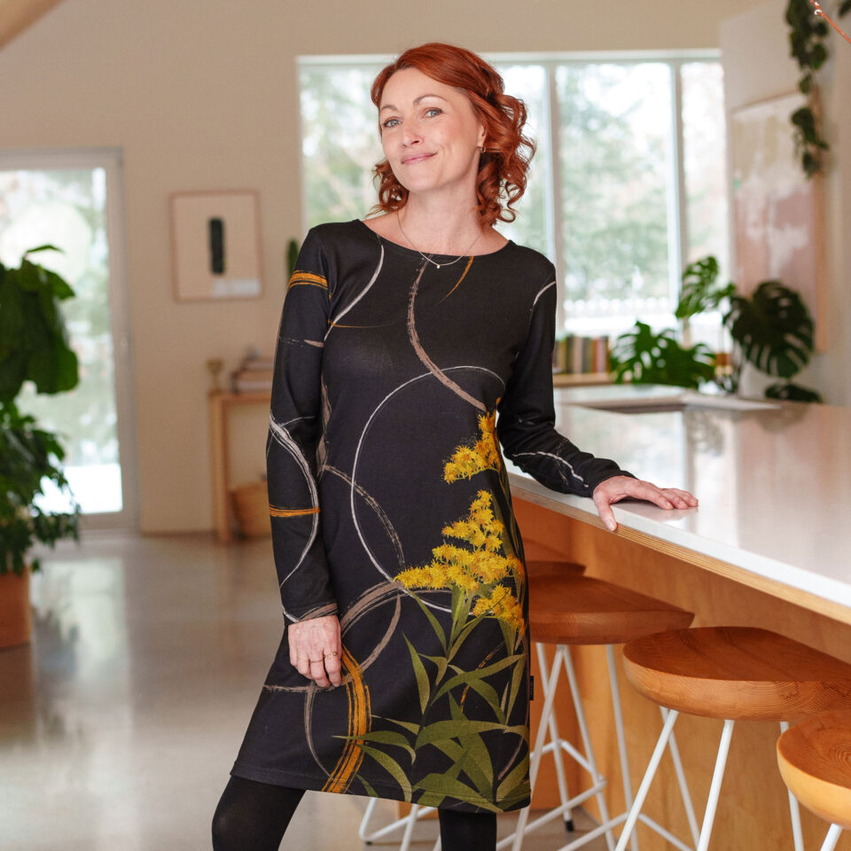 Rien ne se perd, tout se crée - Robe flore Verge d'or